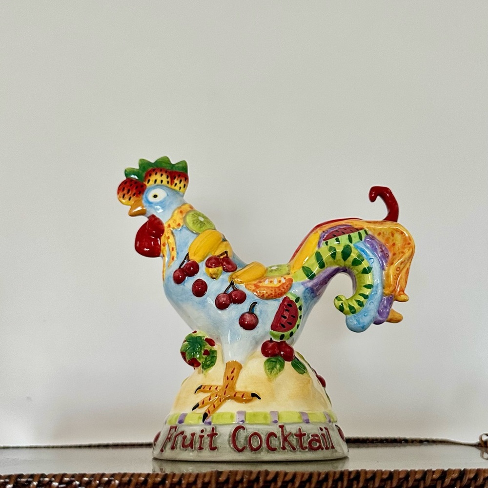 Colorful Rooster Figurine/Coin Bank